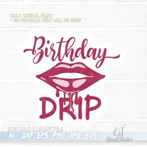 Download Birthday drip svg and drip squad for cutting cricut or silhouette file bundle