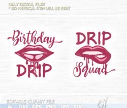 birthday lips svg
