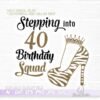 stepping birthday svg