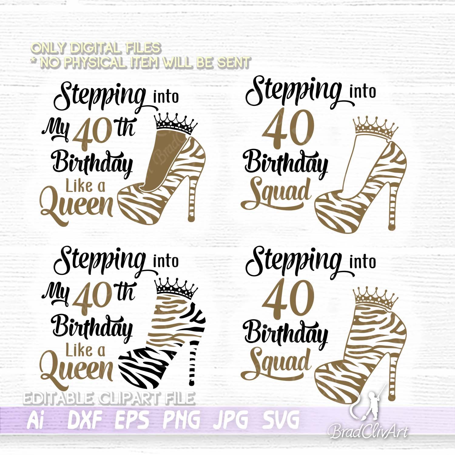 Wall Hangings 40 Birthday Girl Svg My 40th Birthday SVG 40 Years Old ...