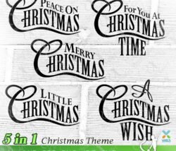 merry christmas sign cut file