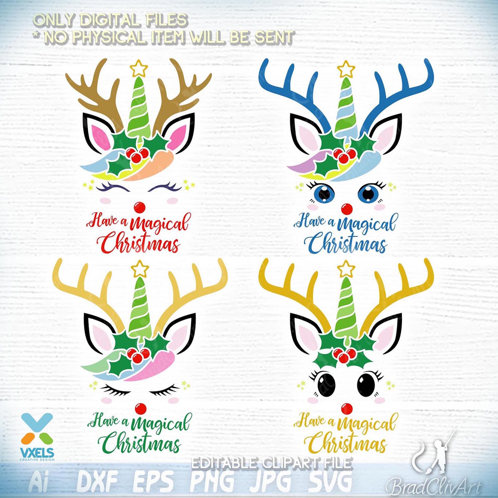 Christmas Unicorn Reindeer Svg Free / Free Unicorn Bundle Christmas