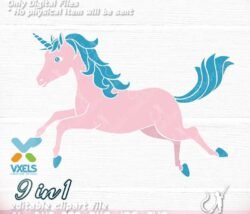 running unicorn clipart
