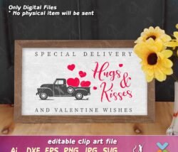 valentine truck svg