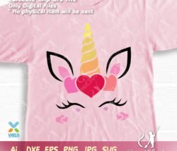 valentine unicorn cricut