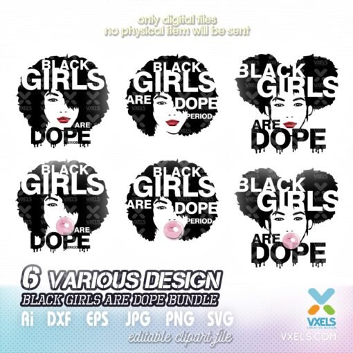 black girls are dope svg