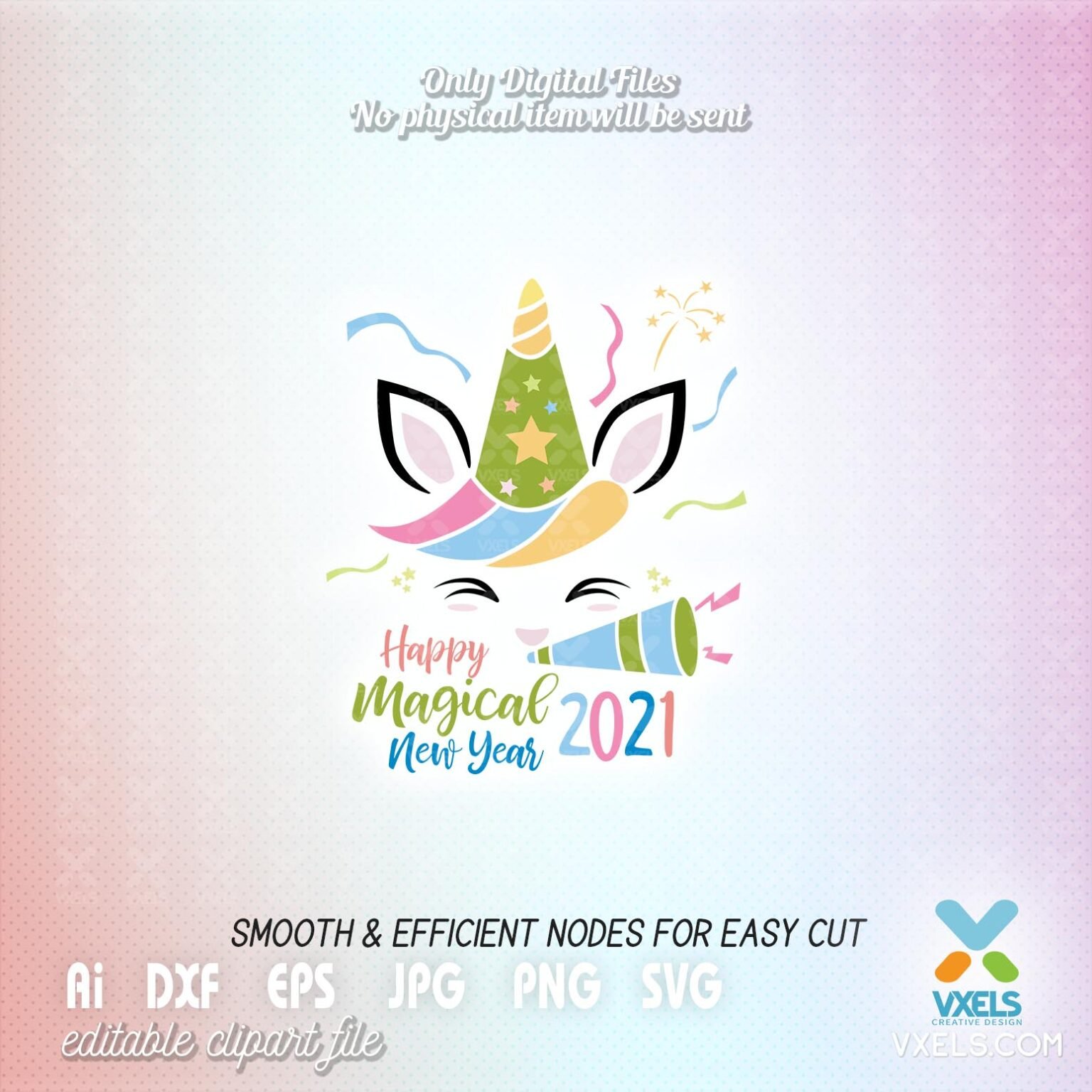 Happy New Year and Merry Christmas Unicorn Theme 2021 Have a Magical ...