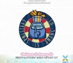 among us christmas cut file