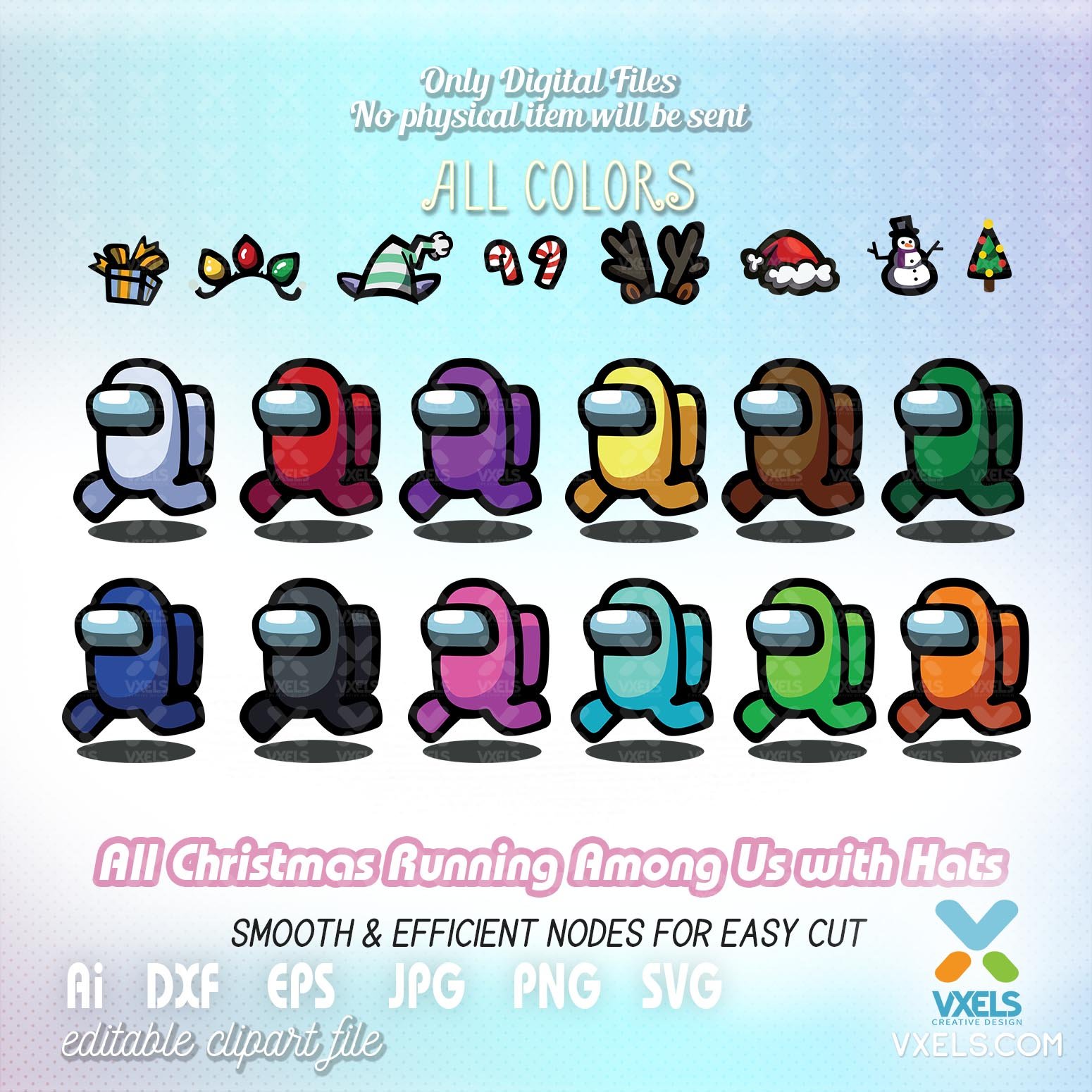 Download All Christmas Hats running Among Us with all character ...