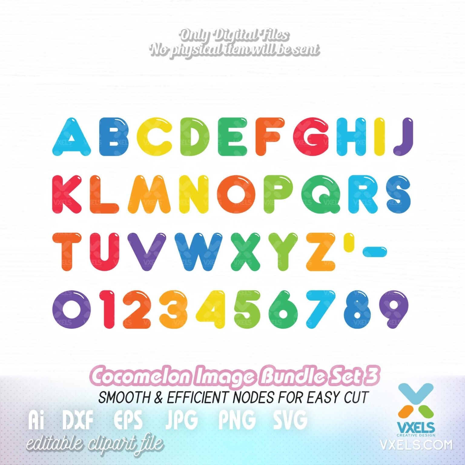 Download Cocomelon Birthday SVG with Alphabets kid and baby style font images