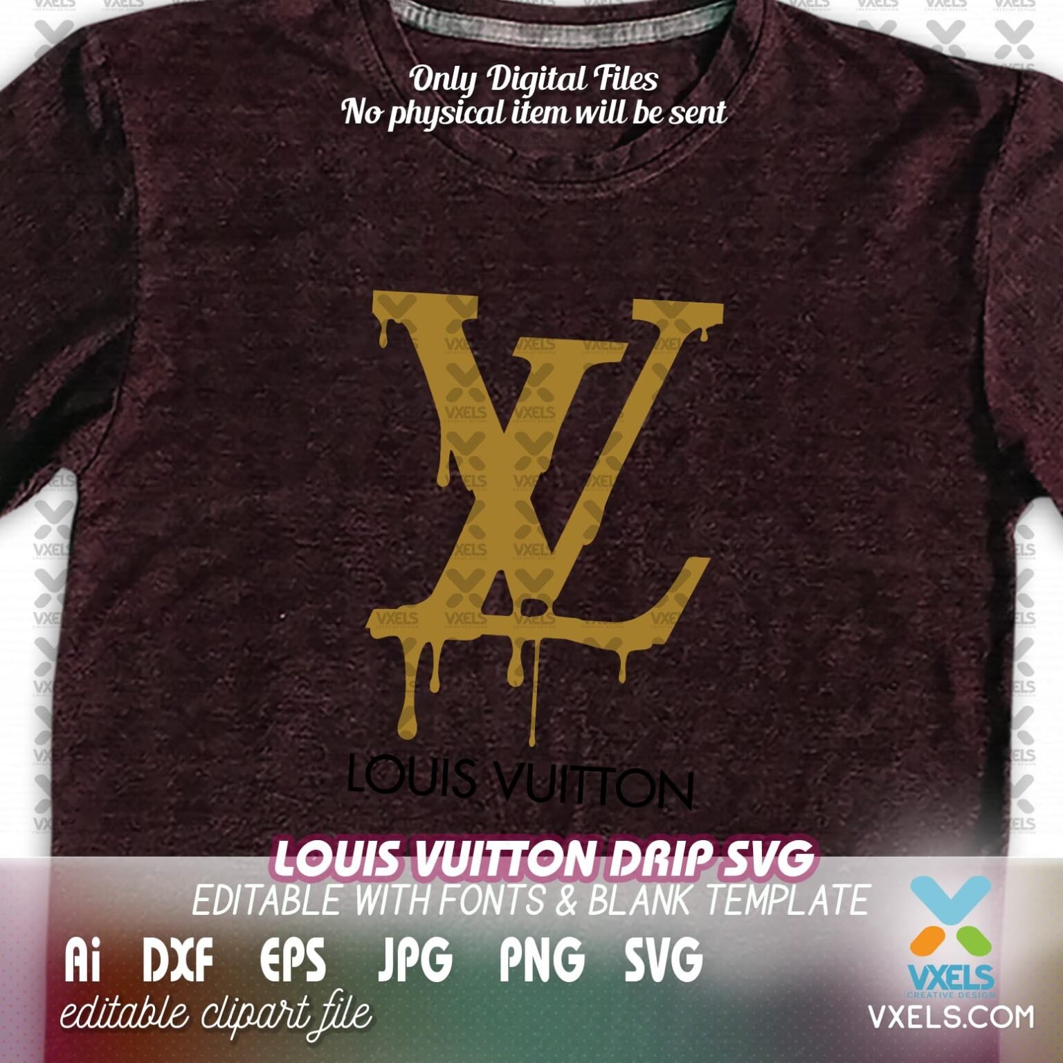 vuitton drip svg