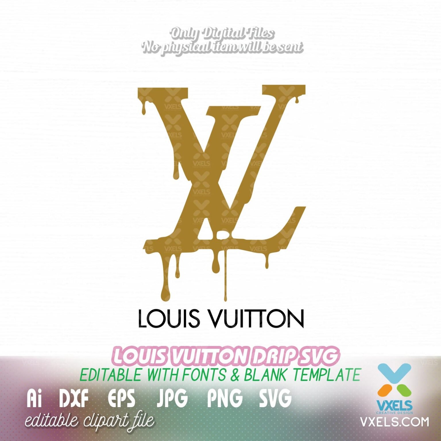 Download Seamless Louis vuitton Drip Logo SVG Cut file AI, DXF, jpeg and PNG