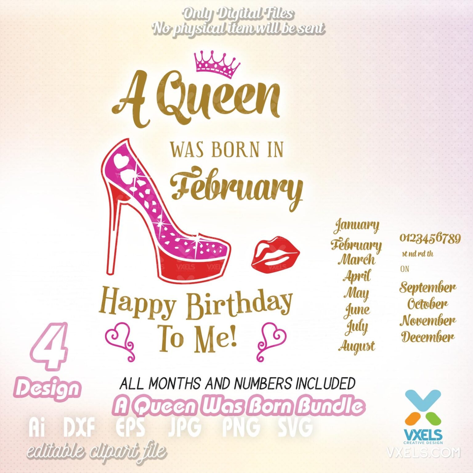 Download A Queen Was Born ON/IN Happy Birthday To Me SVG bundle All ...