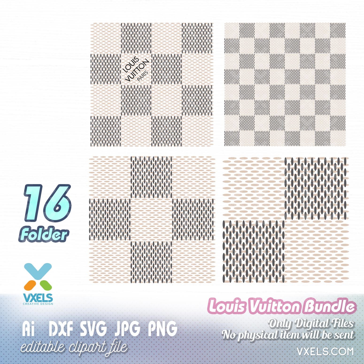 Checkerboard Louis Vuitton SVG Free Cricut Designs