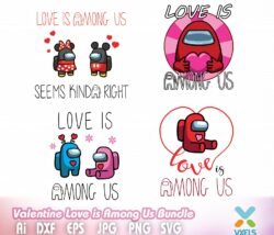 among us love svg