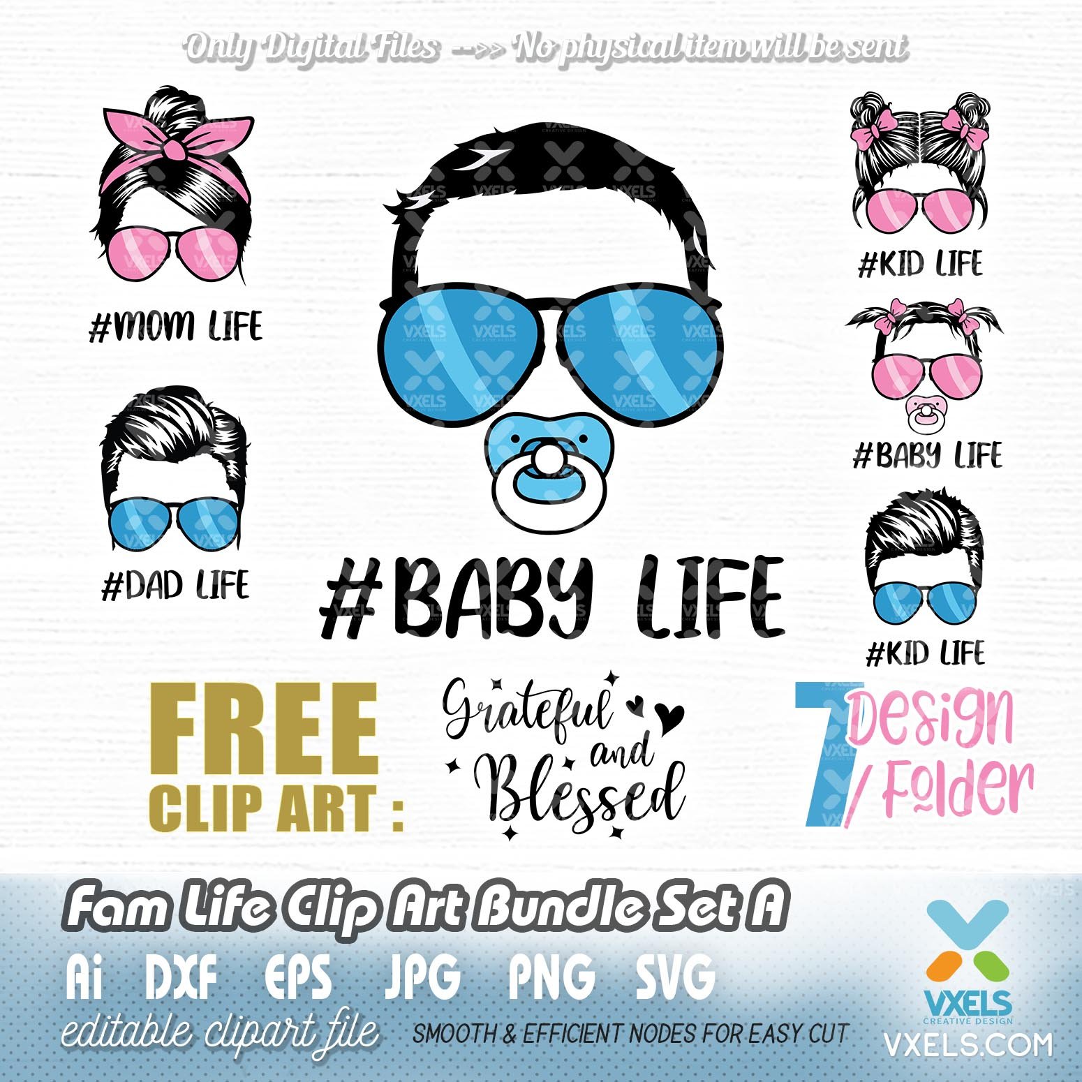 Download Fam Life Svg Bundle Bun Hair Mom Life Svg Dad Kid Life Svg Baby Png Family Life Clipart Bundle Set A