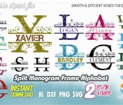 monogram name svg
