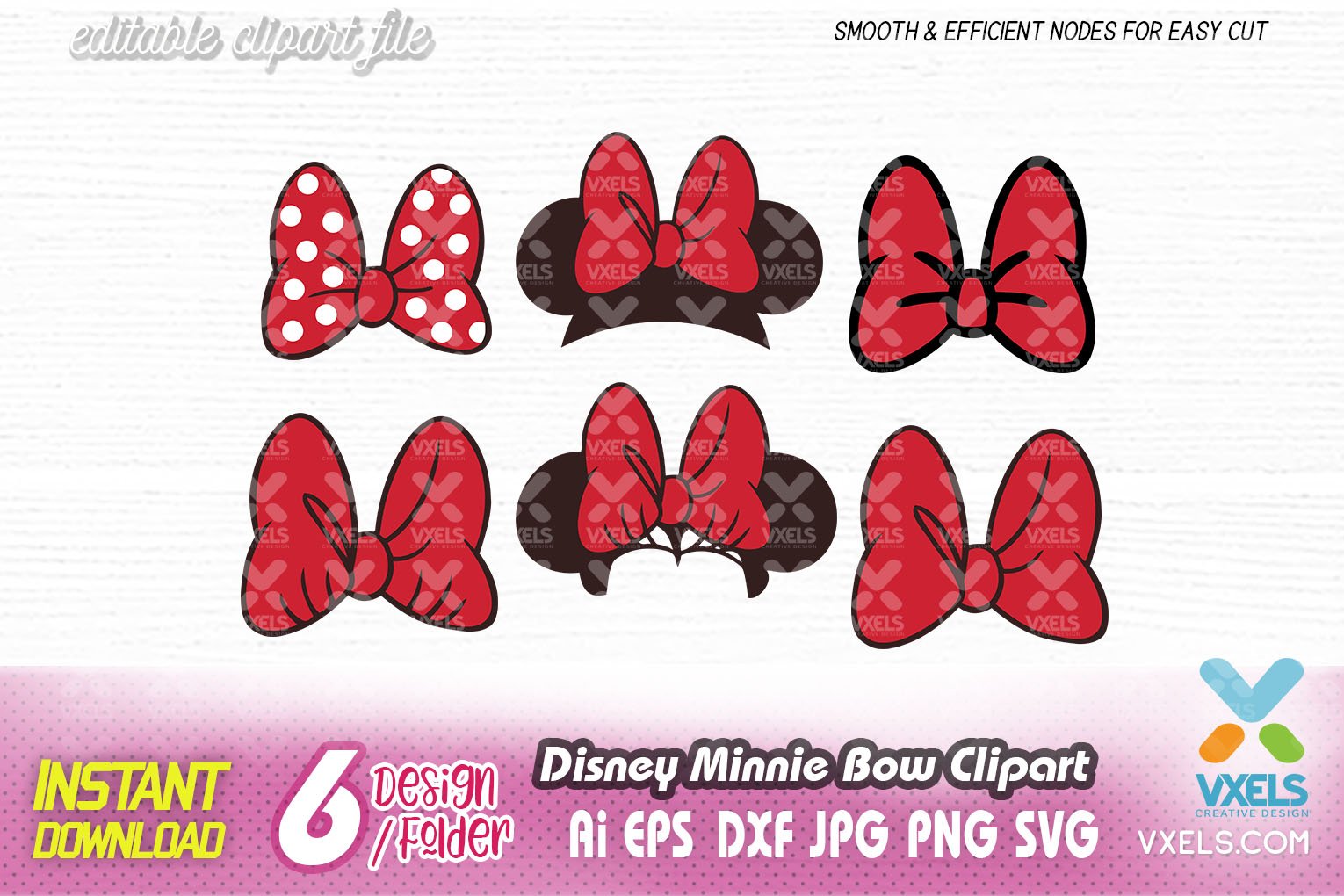 Louis Vuitton Minnie Mouse Bow SVG